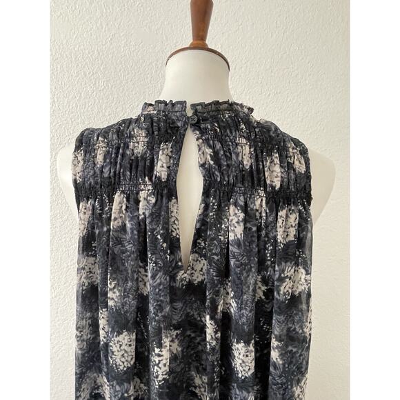 Joie Dress Mini Multicolor Baltic Print Smocked Lined - Picture 7 of 13